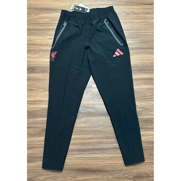 Adidas Men's Liverpool LFC Soccer Training Pants Black Red (JZ5557) Size M